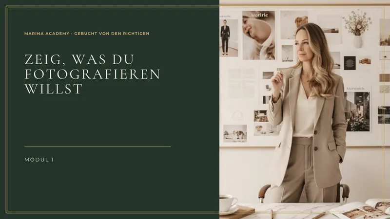 KI-generiertes Bild: Modul 1: Zeig, was du fotografieren willst – Portfolio für Hochzeitsfotografie